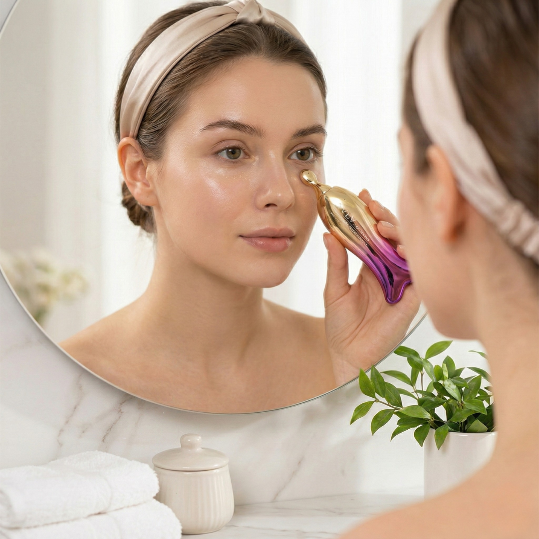 Sérum Contorno de Ojos con Caviar y Aplicador Gua Sha