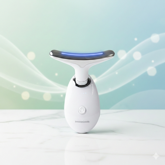 Masajeador Facial Eléctrico Reafirmante para Cara y Cuello con LED, EMS y Calor Selora InnovaGoods