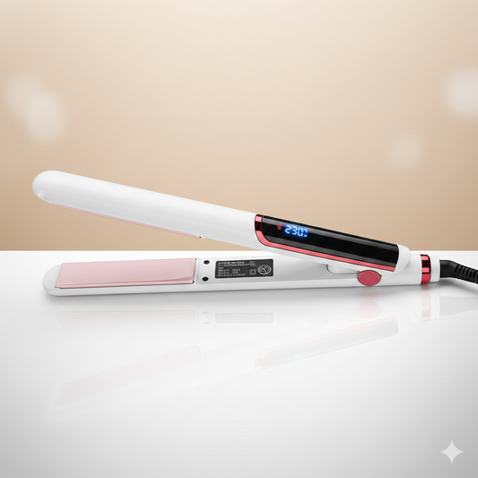 Pack Plancha Alisadora Con Placas Cerámica Y Rizador De Pelo De Cerámica Espiral