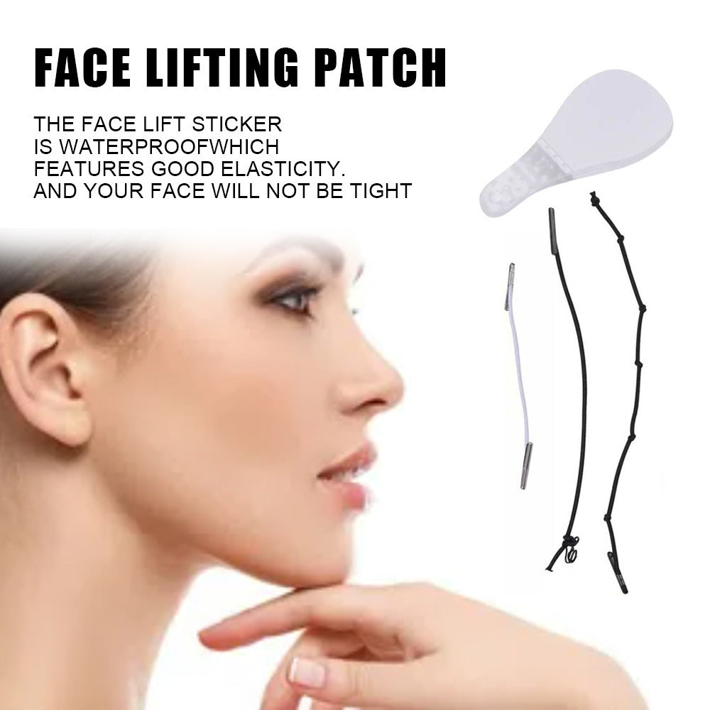 Cintas lifting facial colocadas en el rostro