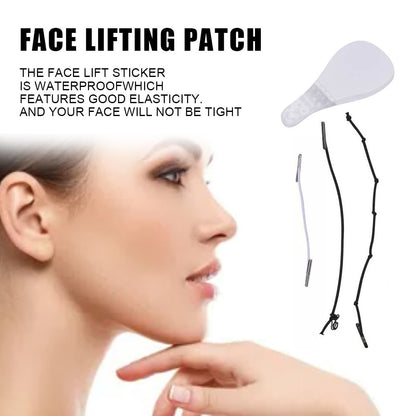 Cintas lifting facial colocadas en el rostro