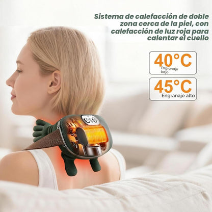 Calor 40 y 45 grados del masajeador cervical