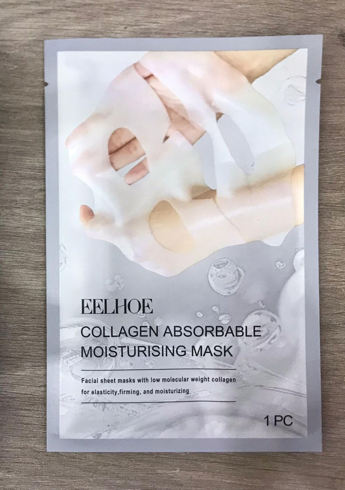 Sobre de la mascarilla facial de colágeno
