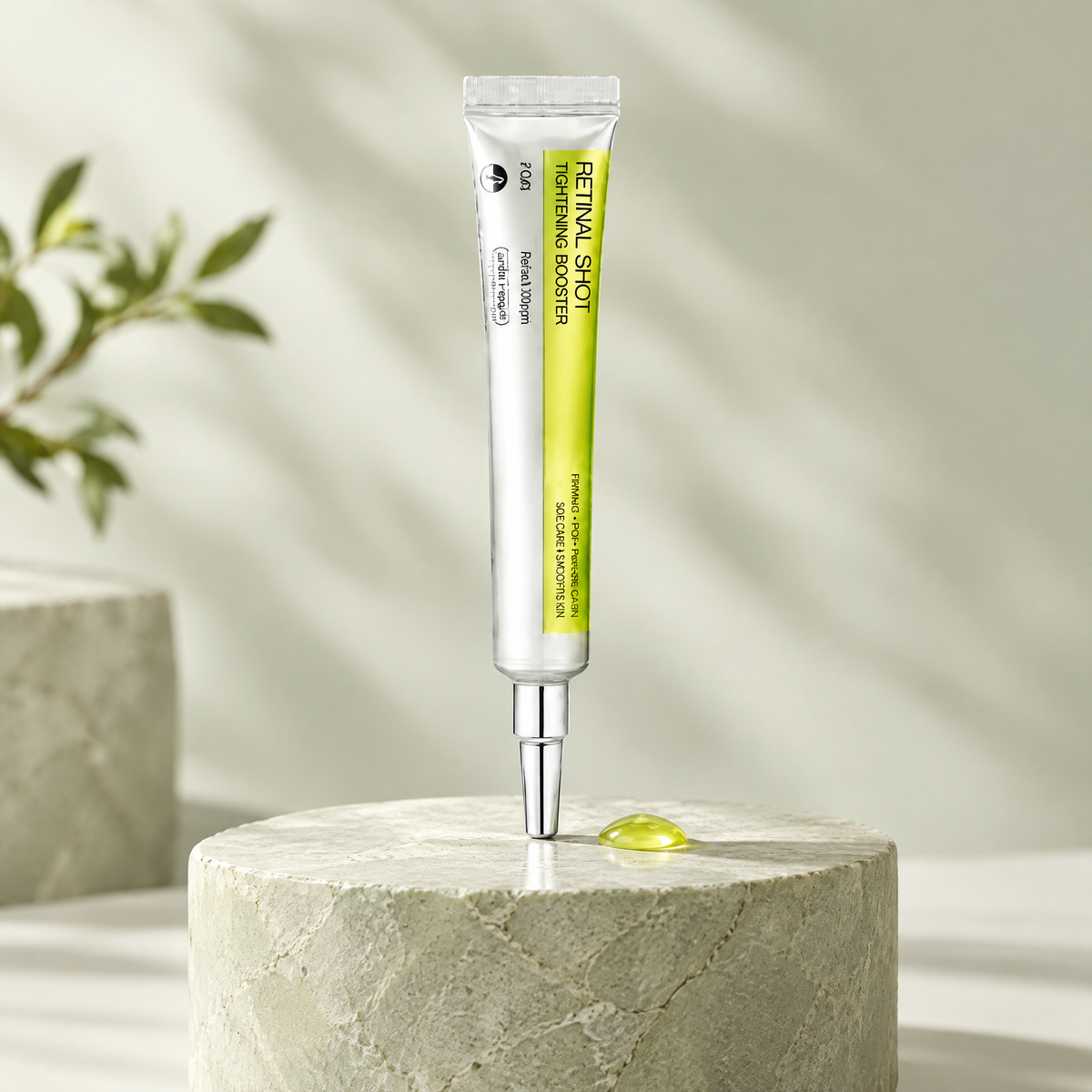 Retinal Shot sérum booster con retinal 0,1% sobre piedra